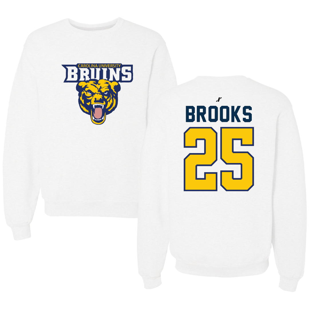 Carolina University Baseball White Crewneck - #25 Jase Brooks