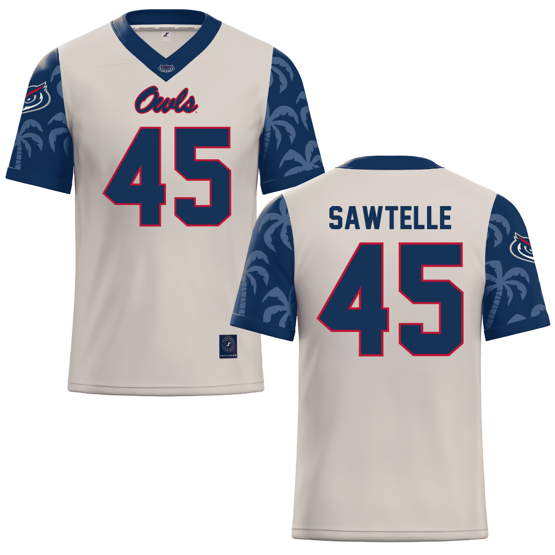Florida Atlantic University Sand Football Jersey - #45 Makai Sawtelle