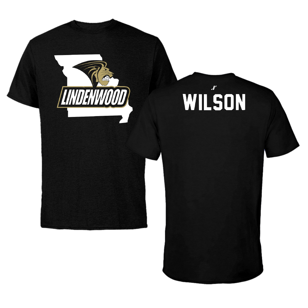 Lindenwood University Cheer Black State Tee - Riley Wilson