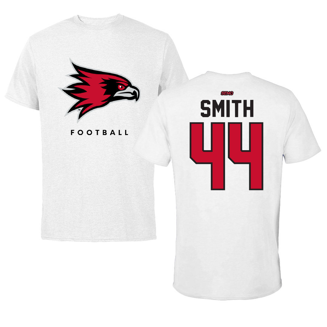 Southeast Missouri State University Football White Tee - #44 Jamarion Smith