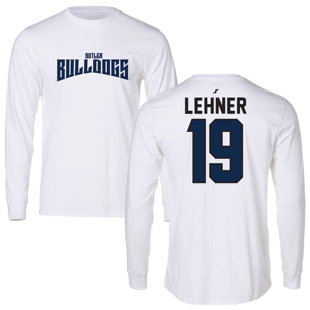 Butler University Softball White Classic Long Sleeve - #19 Cate Lehner
