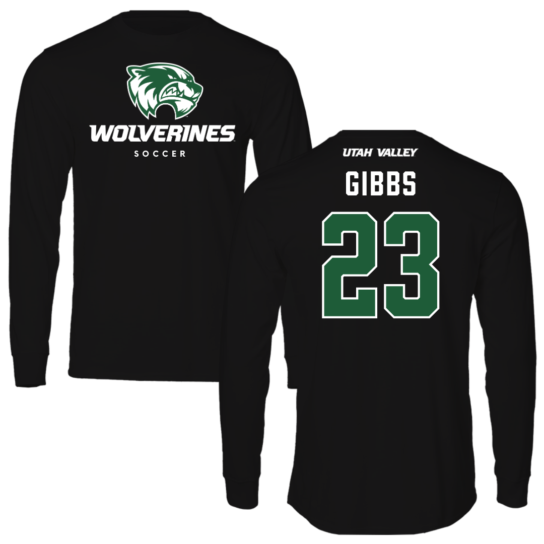 Utah Valley University Softball Black Performance Long Sleeve - #23 Megan Gibbs