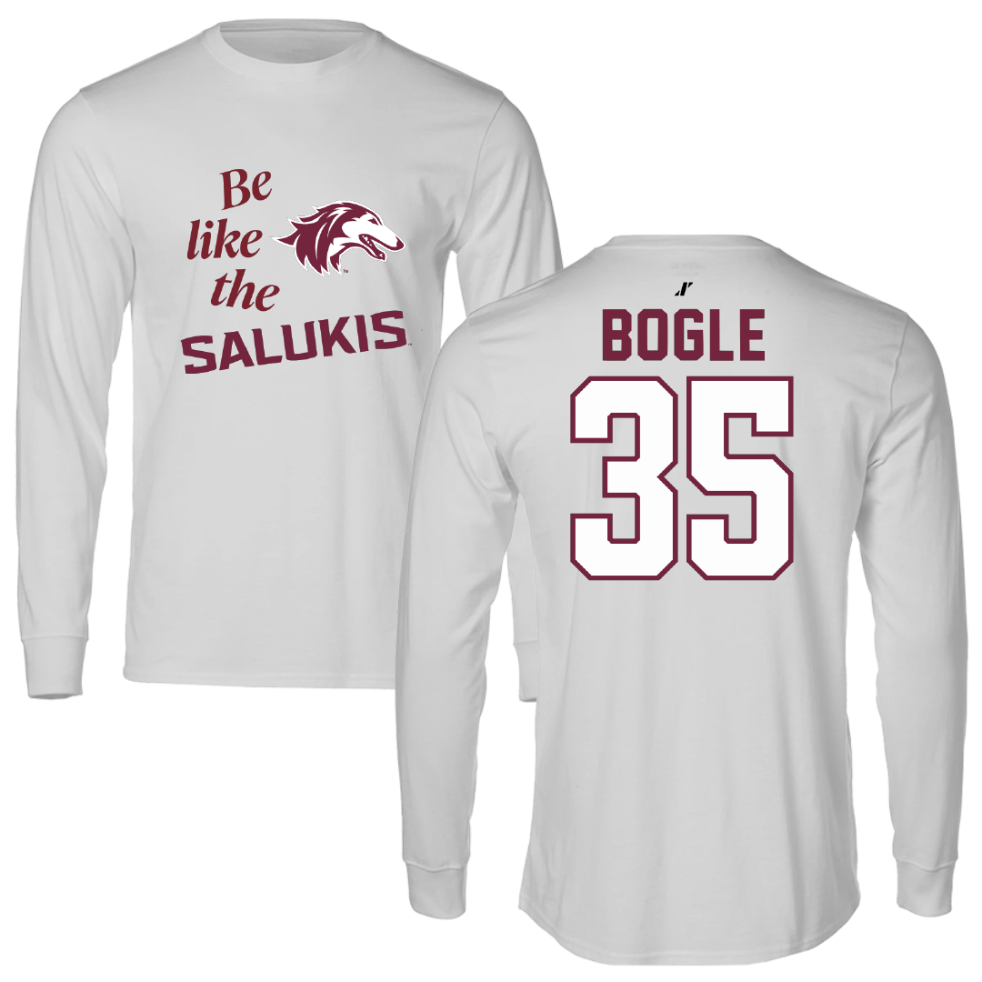 Southern Illinois University at Carbondale Football Light Gray Be Like Us Long Sleeve - #35 Ben Bogle