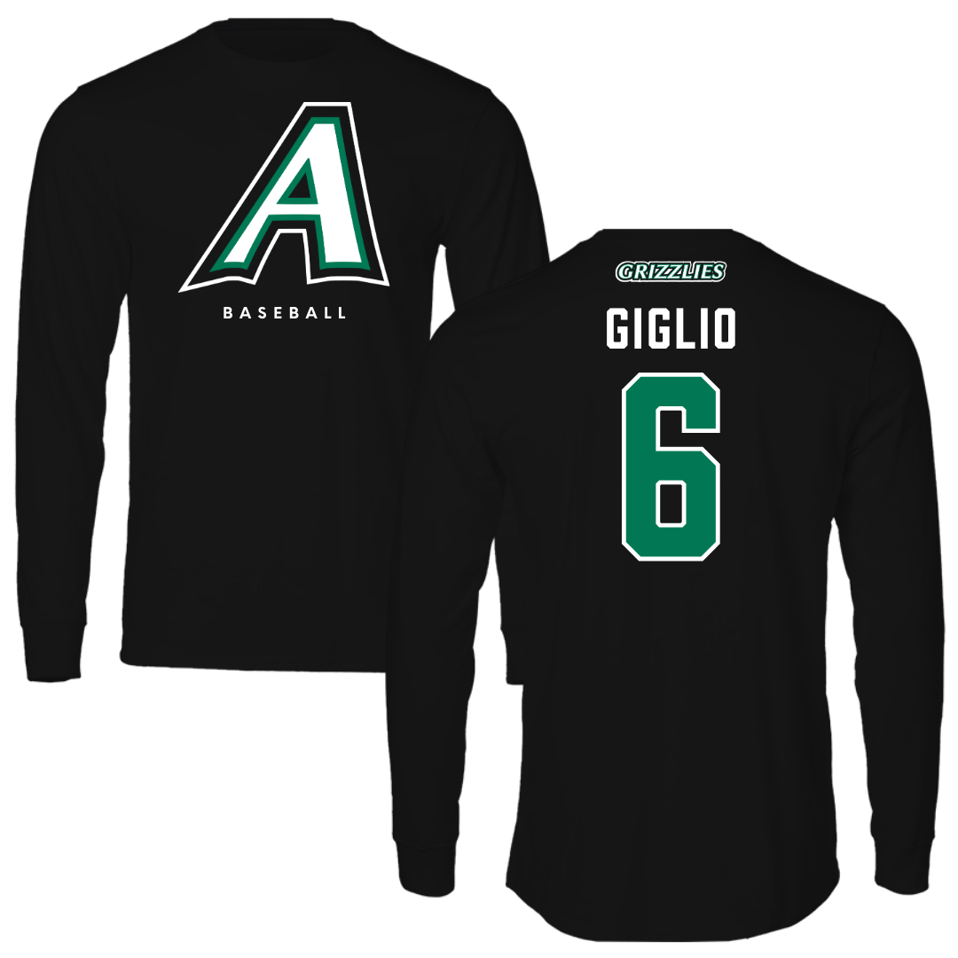 Adams State University Baseball Black Block Long Sleeve - #6 Paul Giglio