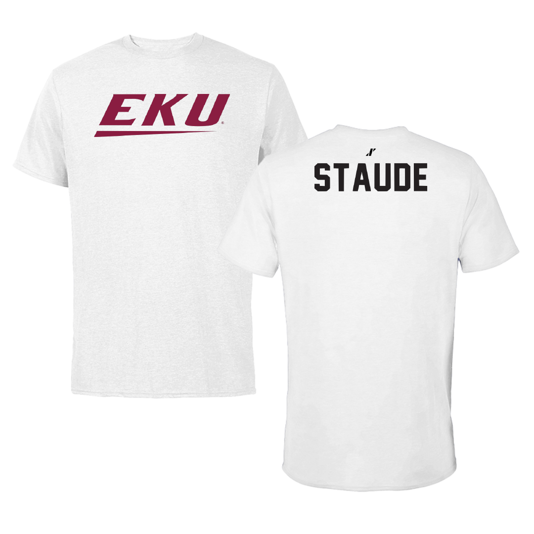 Eastern Kentucky University TF and XC White Tee - Griffin Staude