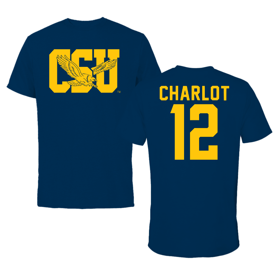 Coppin State University Baseball Navy Tee - #12 Elijah Charlot