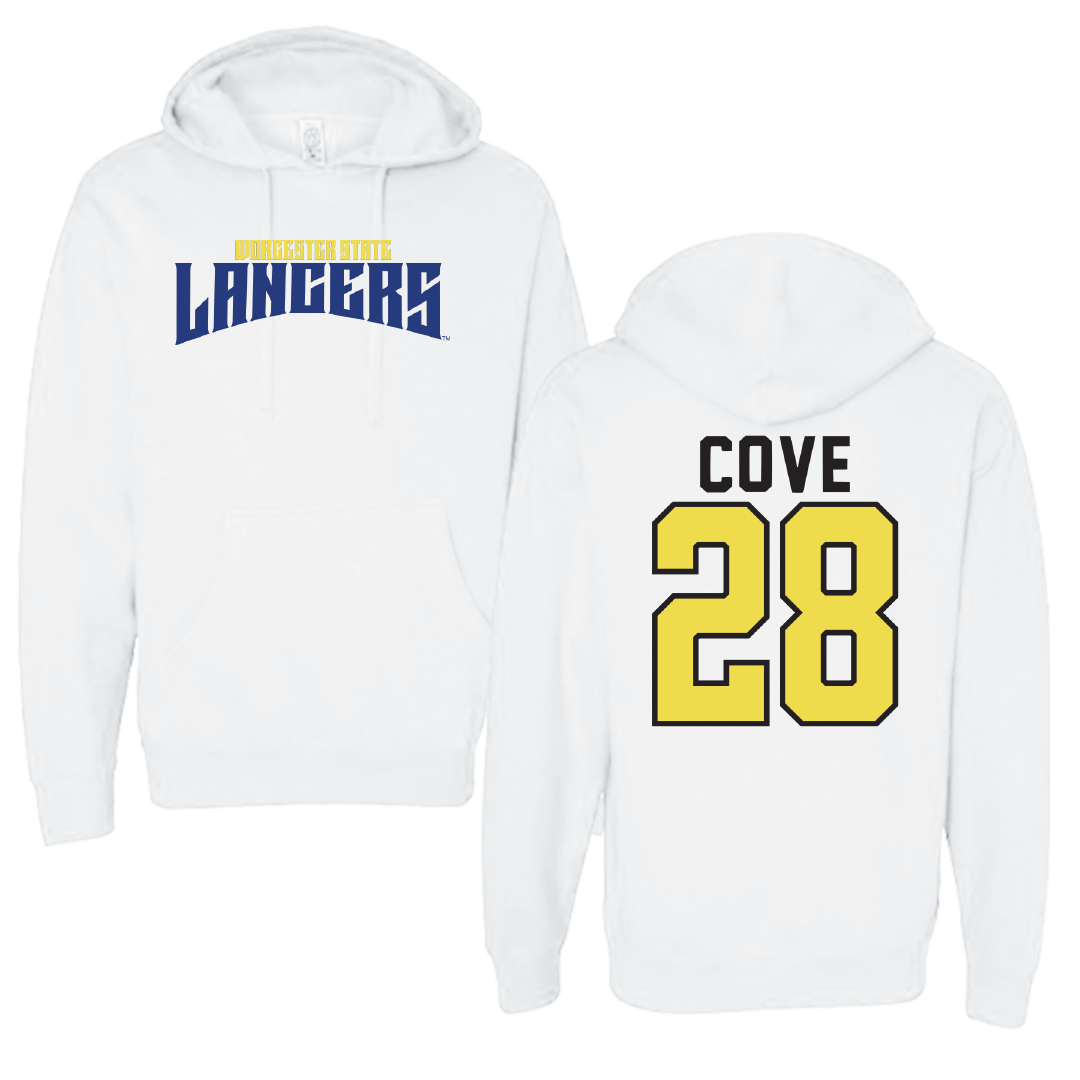 Worcester State University Baseball White Classic Hoodie - #28 Tedy Cove