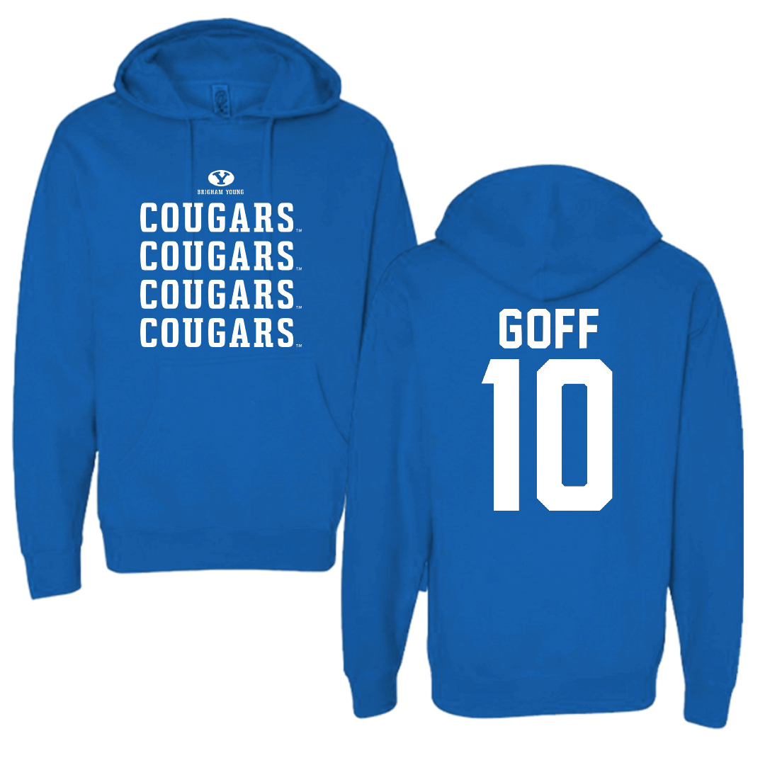 Brigham Young University Baseball Blue General Hoodie - #10 Parker Goff