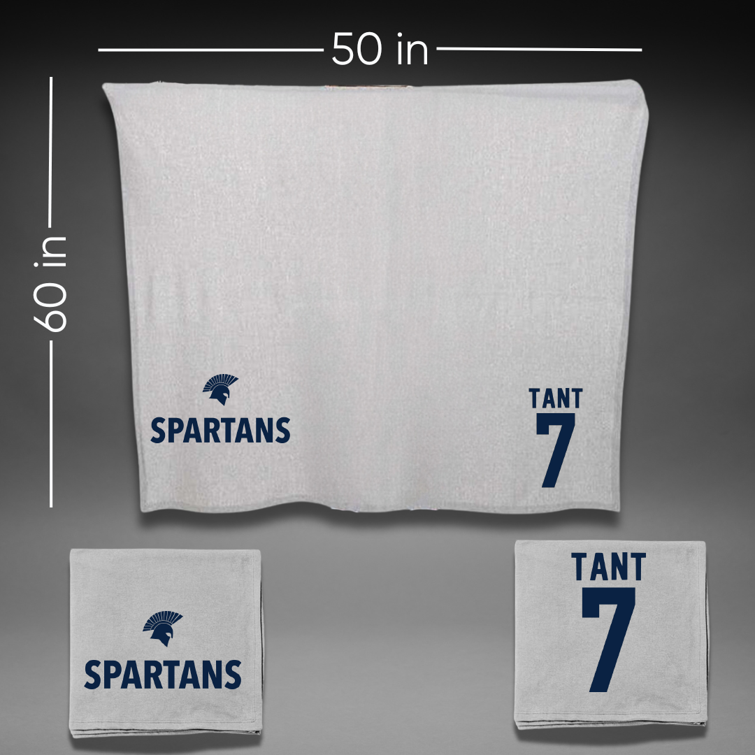 Missouri Baptist University Lacrosse Gray Blanket - #7 Caleb Tant