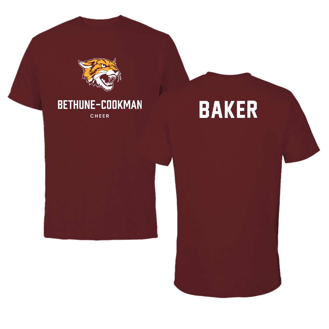 Bethune-Cookman University Cheer Maroon Performance Tee - Tatum Baker