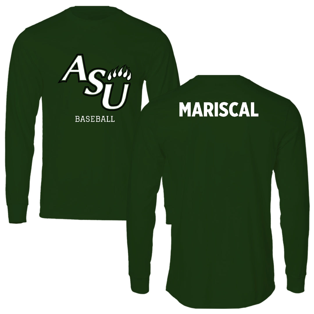 Adams State University Baseball Forest Green Block Performance Long Sleeve - Luke Mariscal