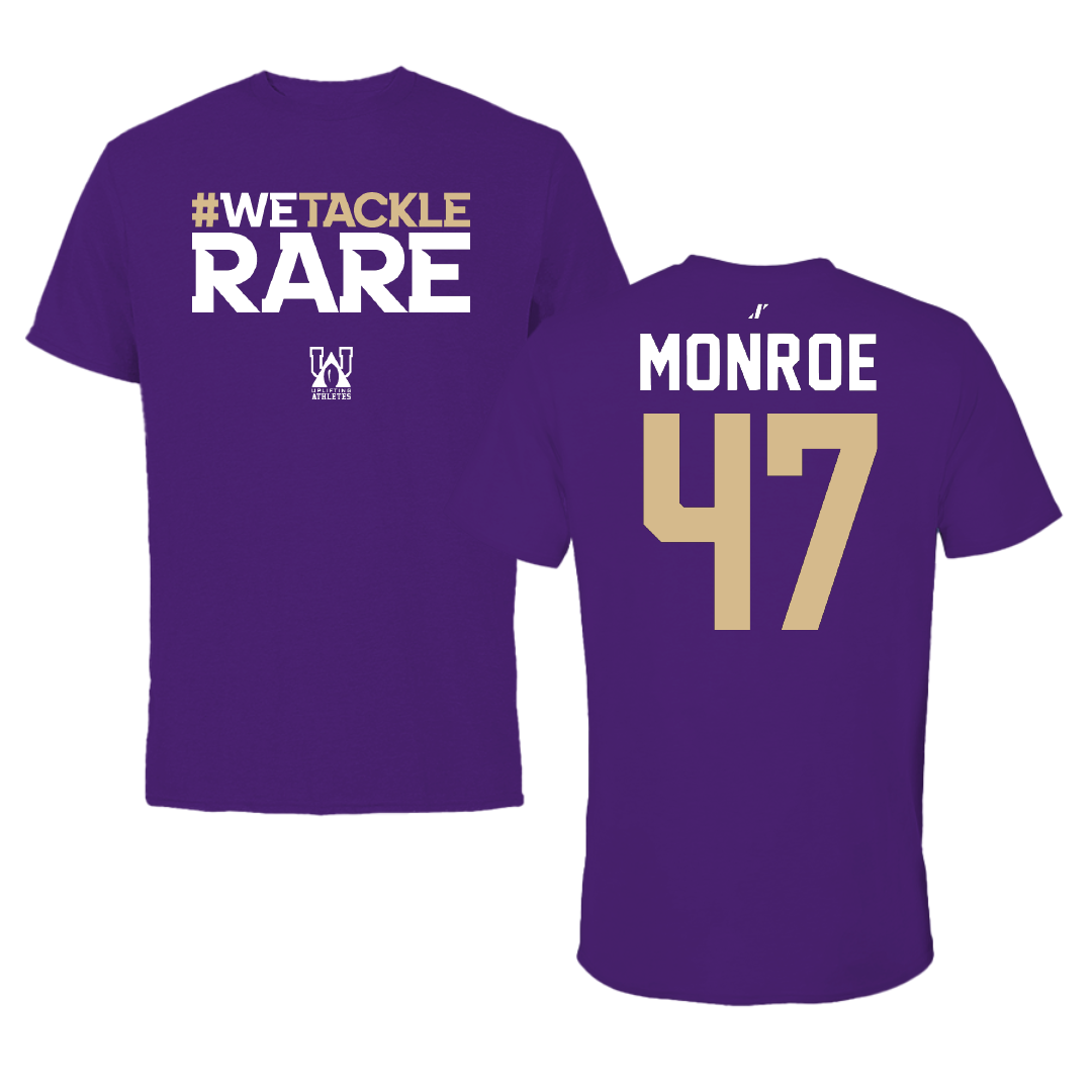 Western Carolina University Football Purple Uplifting Athletes Performance Tee - #47 Blue Monroe