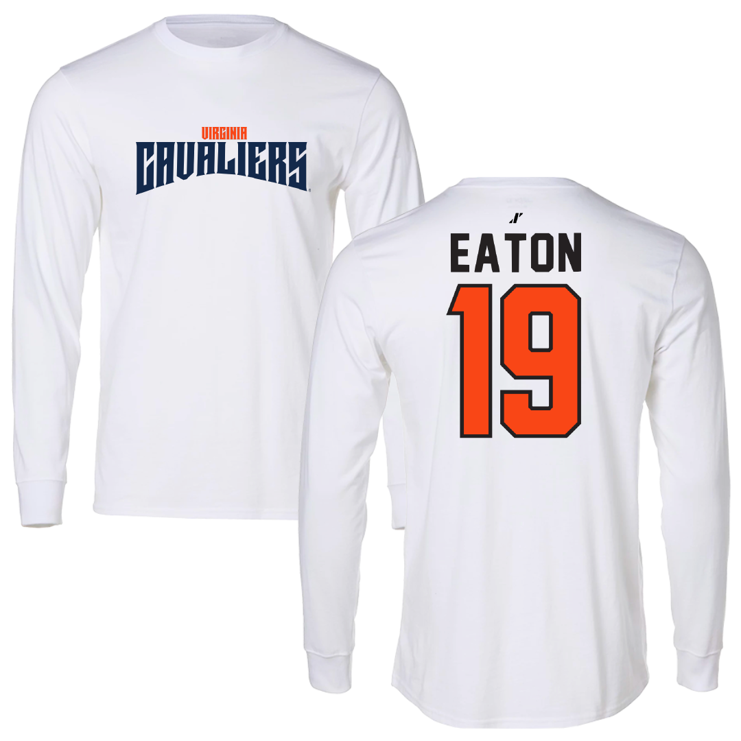 University of Virginia Softball White Classic Performance Long Sleeve - #19 Macee Eaton