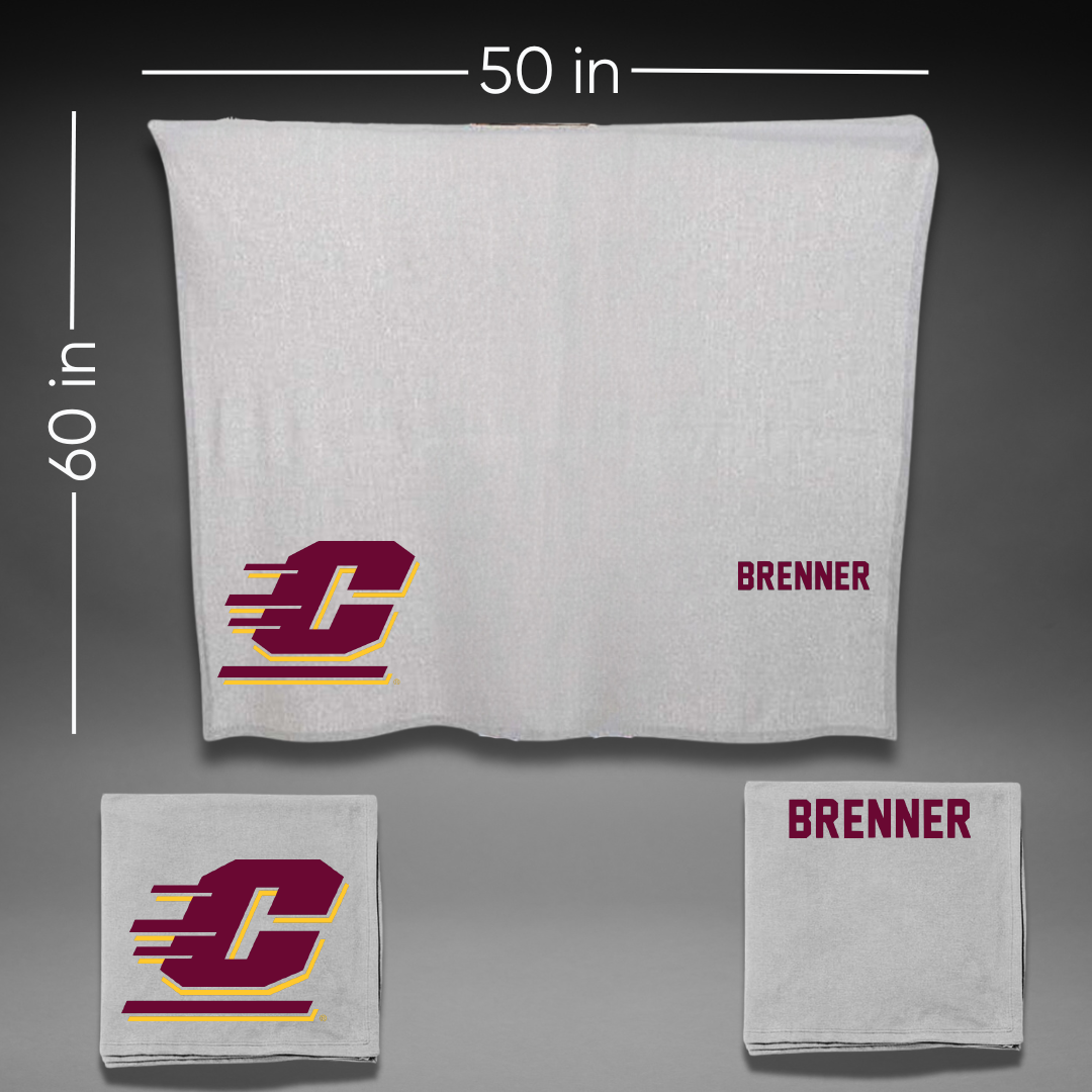 Central Michigan University Wrestling Gray Blanket - Cody Brenner