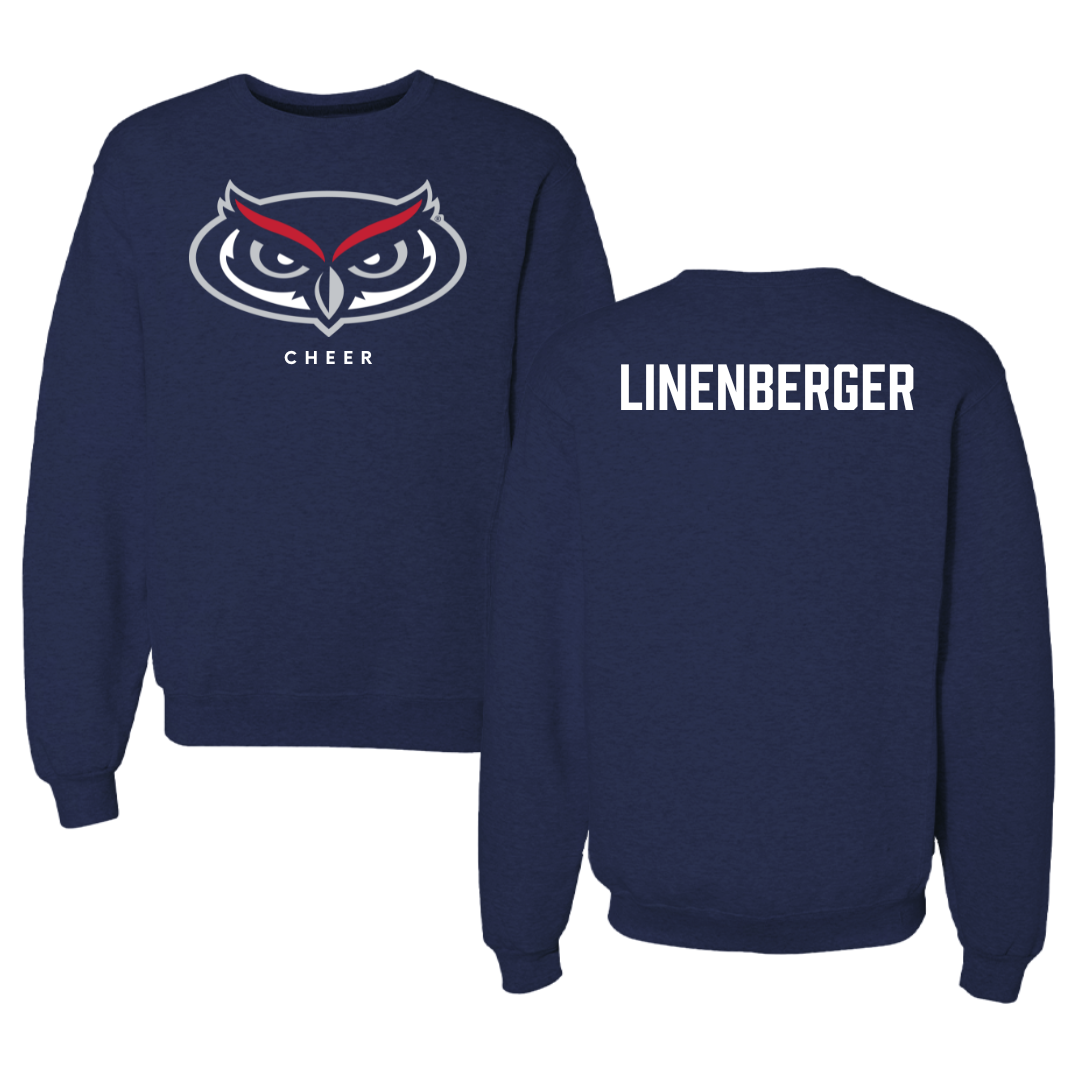 Florida Atlantic University Cheer Navy Mascot Crewneck - Lauren Linenberger