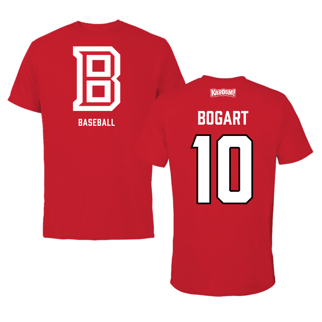 Bradley University Baseball Red Block Performance Tee - #10 JD Bogart