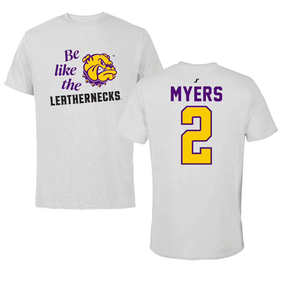 Western Illinois University Basketball Light Gray Be Like Us Performance Tee - #2 Ryan Myers