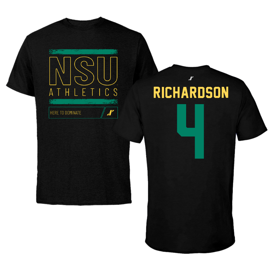 Norfolk State University Basketball Black Dominate Tee - #4 Anjanae Richardson