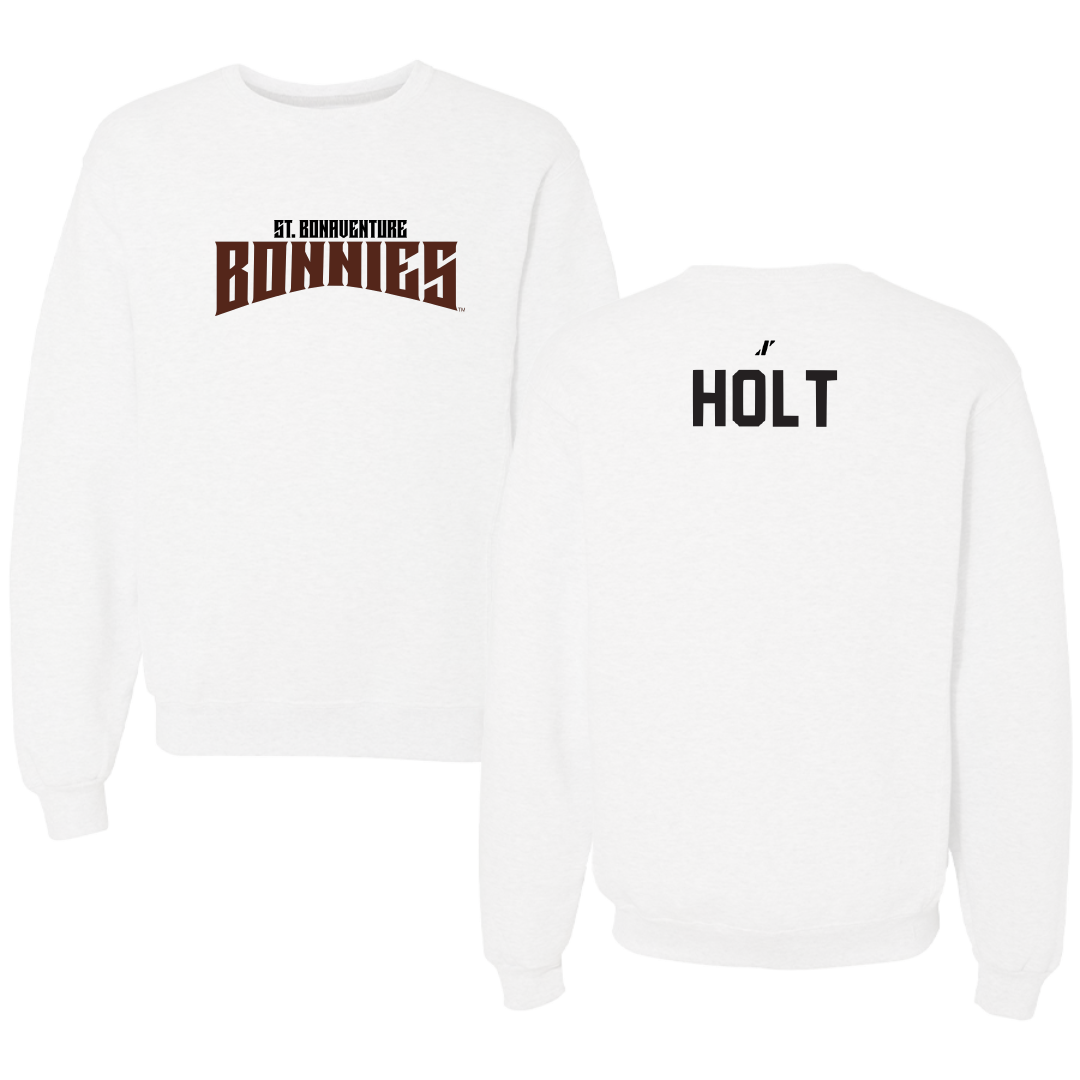 St. Bonaventure University TF and XC White Classic Crewneck - Aiden Holt