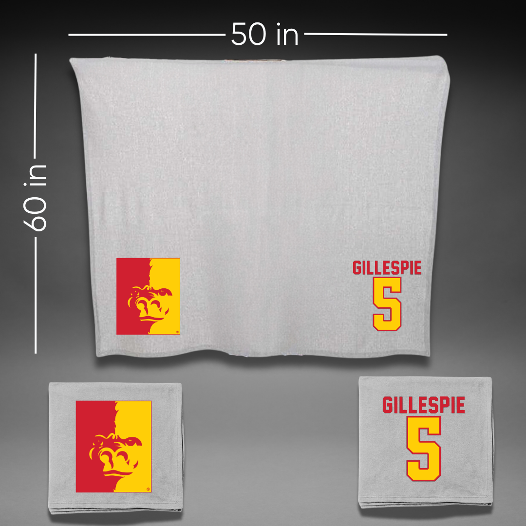 Pittsburg State University Football Gray Blanket - #5 Kam Gillespie