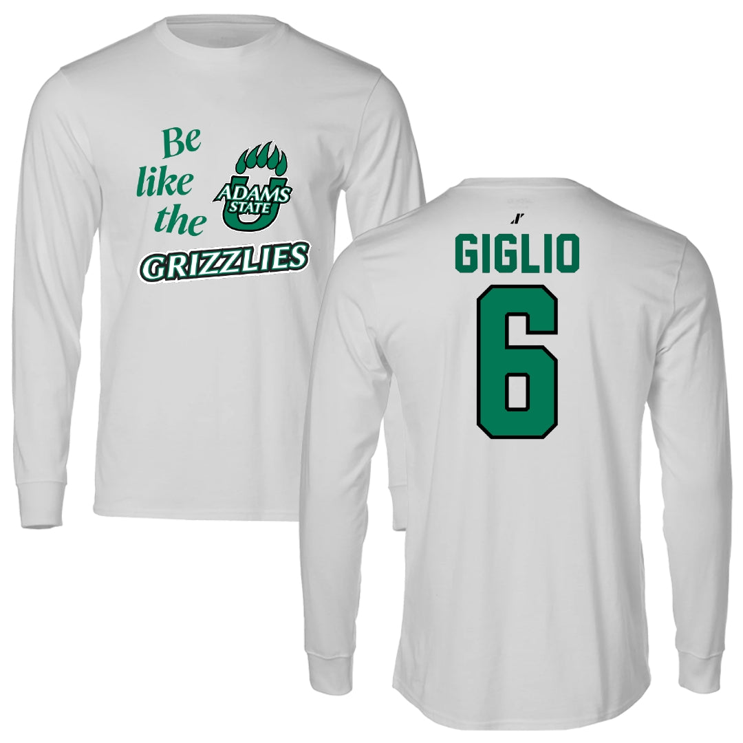 Adams State University Baseball Light Gray Be Like Us Long Sleeve - #6 Paul Giglio