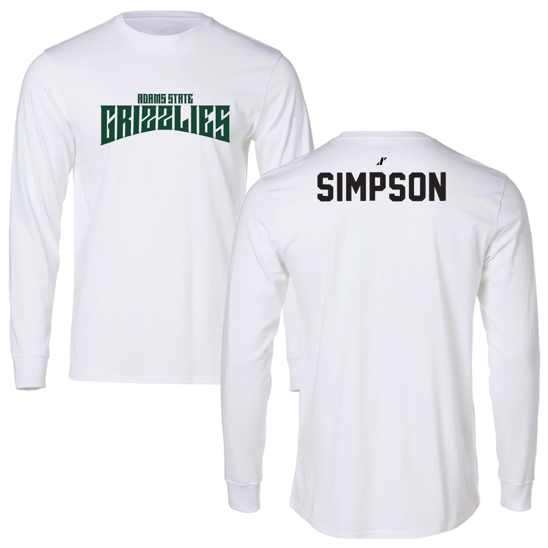 Adams State University TF and XC White Classic Long Sleeve - Keirryse Simpson