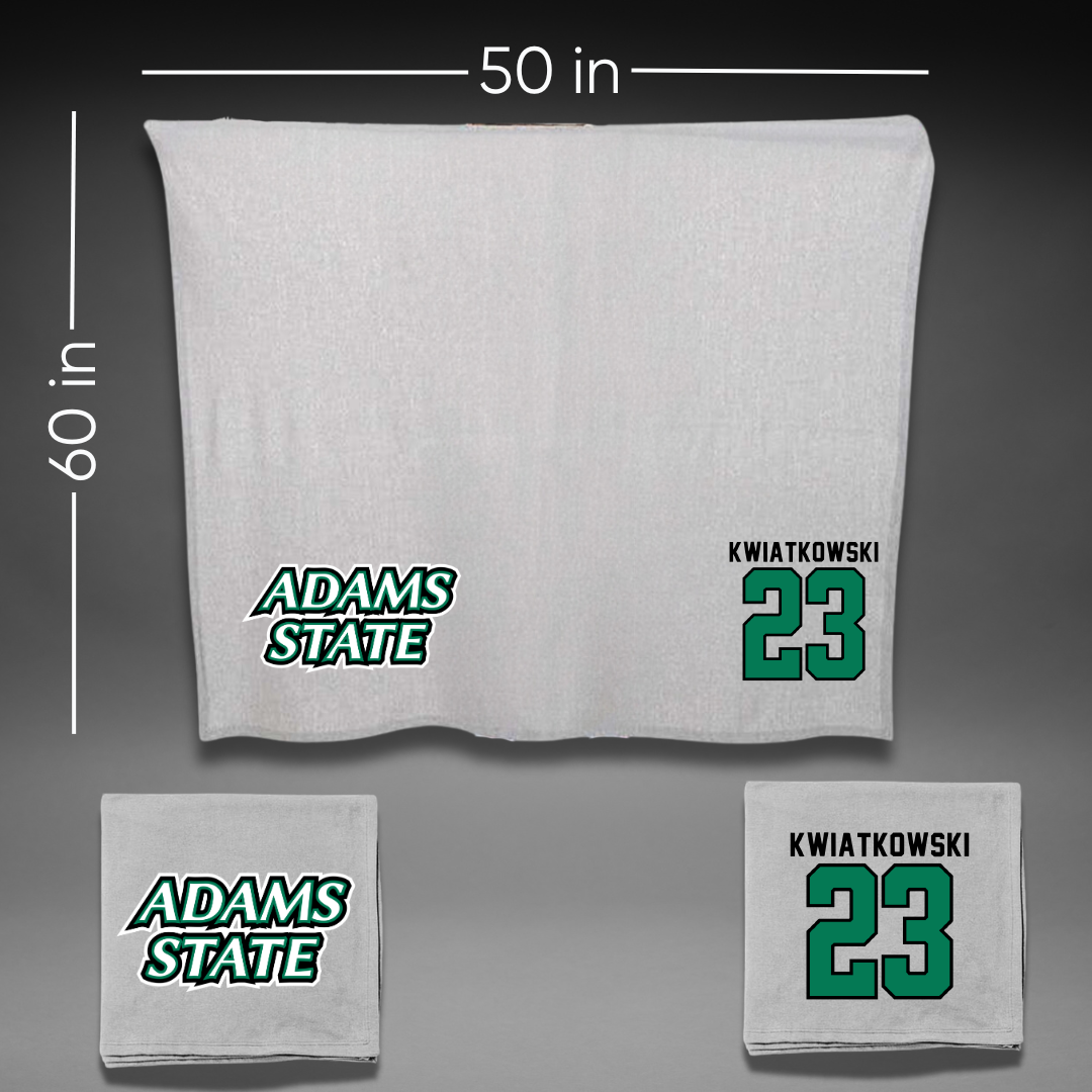 Adams State University Soccer Gray Blanket - #23 Hailey Kwiatkowski