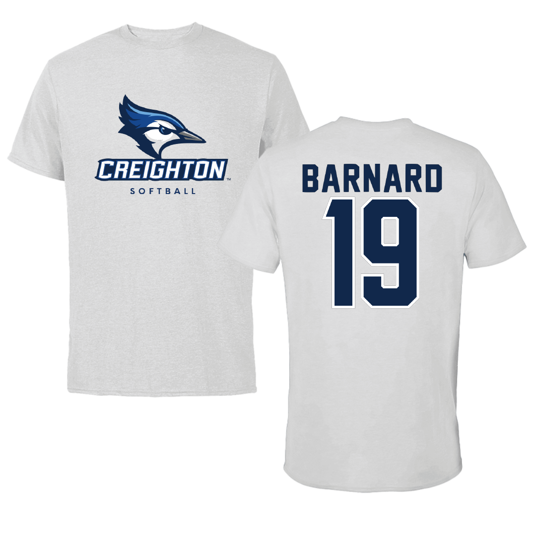 Creighton University Softball Light Gray Performance Tee - #19 Avery Barnard