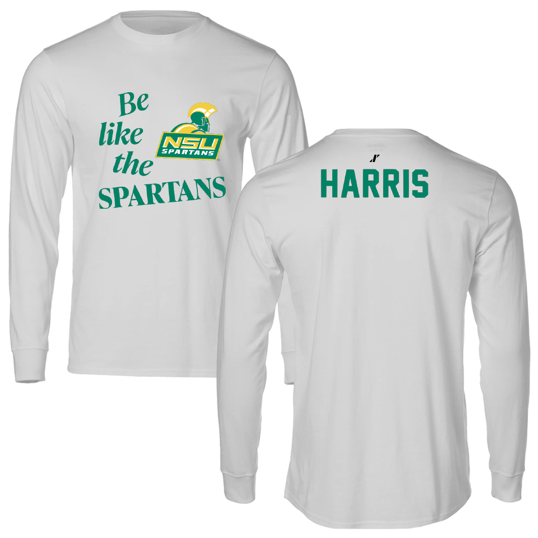 Norfolk State University TF and XC Light Gray Be Like Us Long Sleeve - Armani Harris