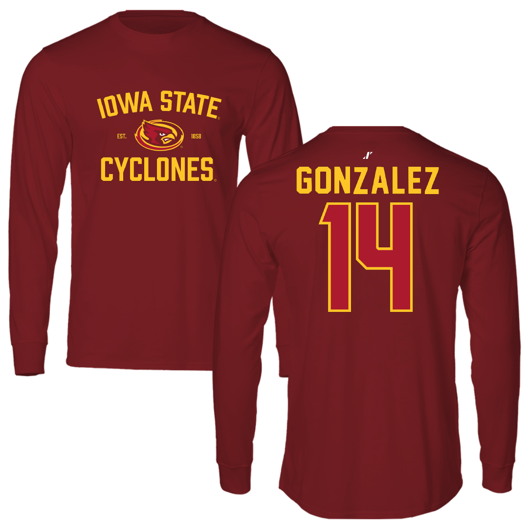 Iowa State University Volleyball Cardinal General Long Sleeve - #14 Nayeli Gonzalez