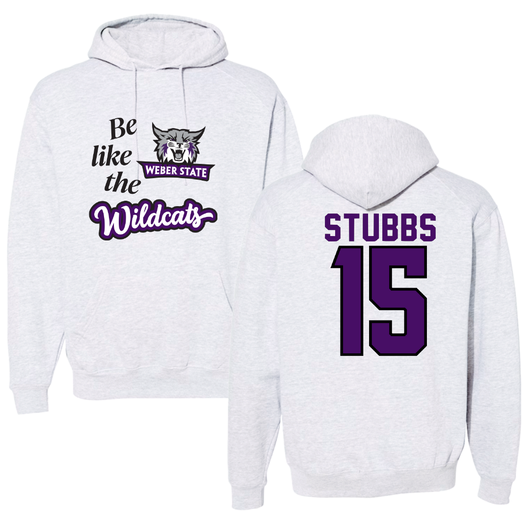 Weber State University Basketball Light Gray Be Like Us Hoodie - #15 Japrix Stubbs