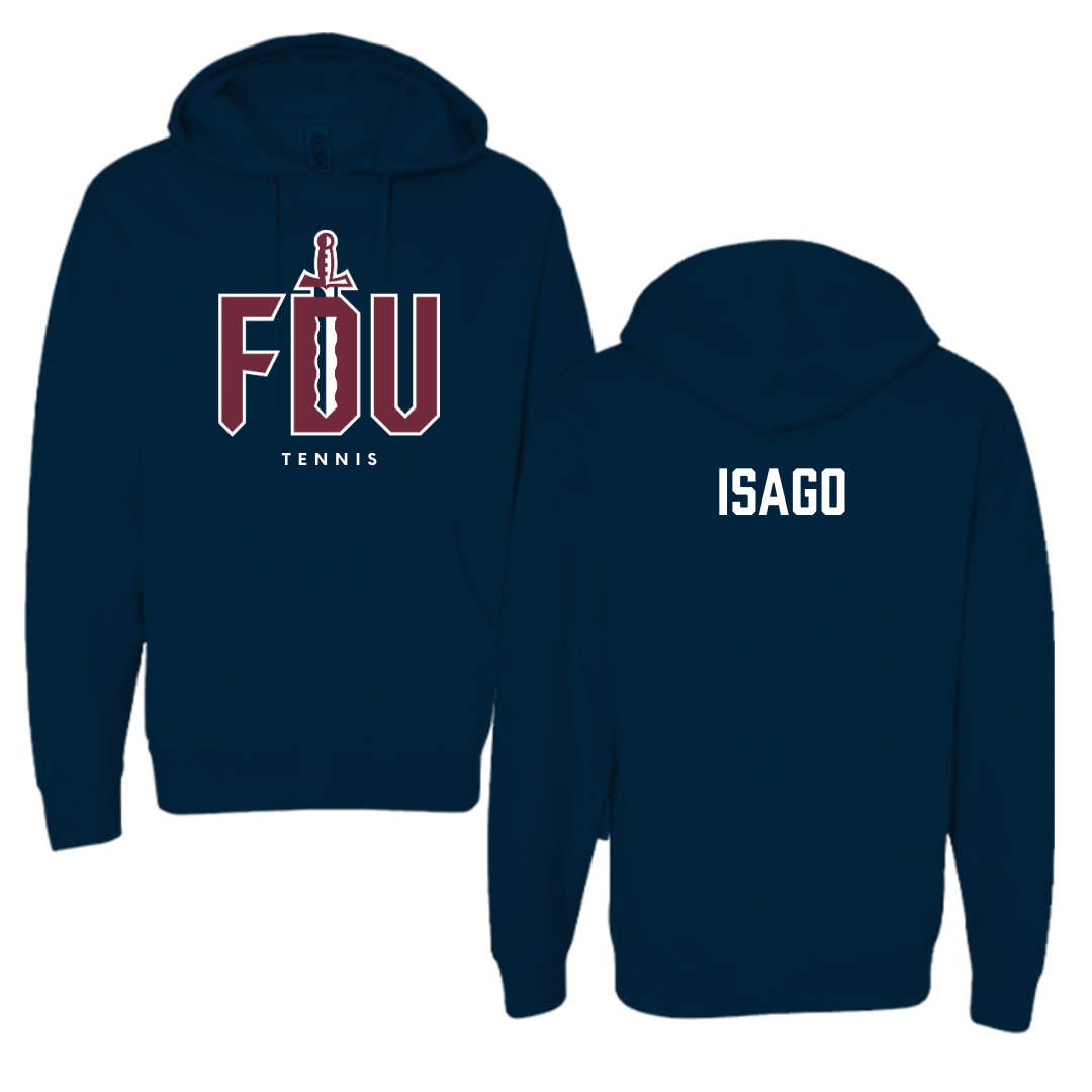 Fairleigh Dickinson University-Metropolitan Campus Tennis Navy Hoodie - Namie Isago