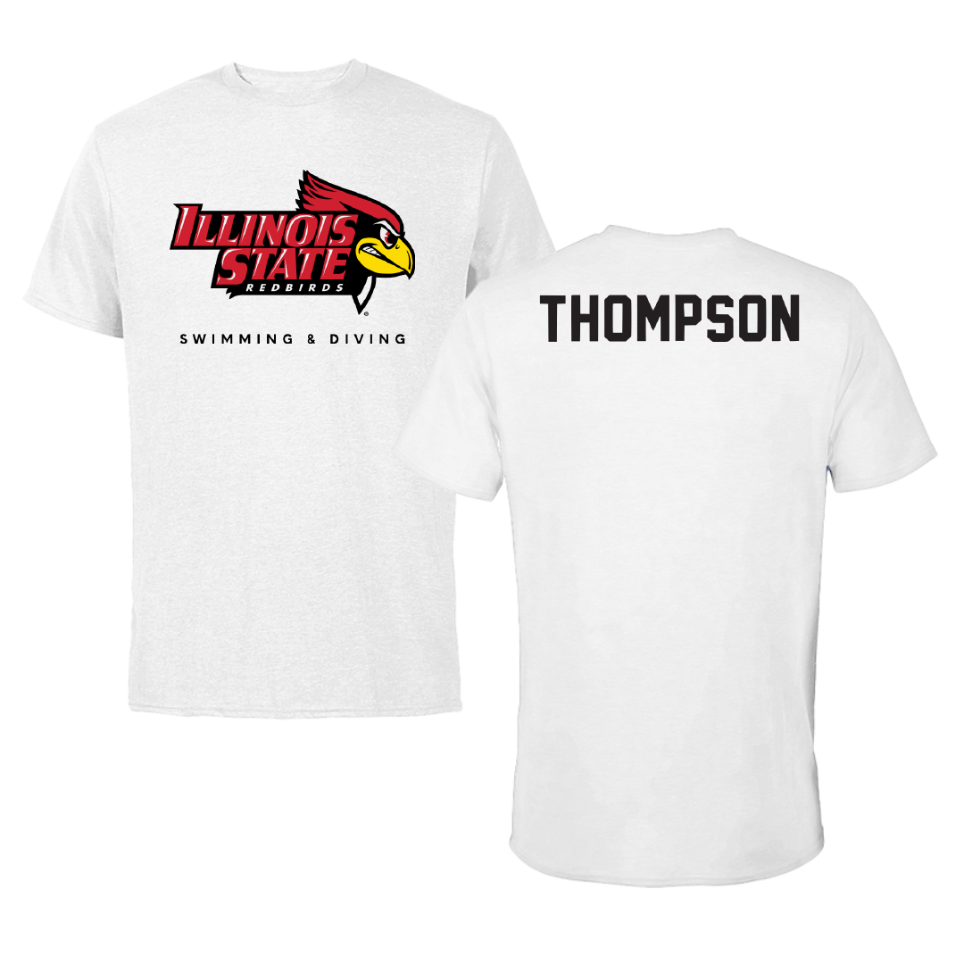 Illinois State University Swimming & Diving White Tee - Emma Thompson