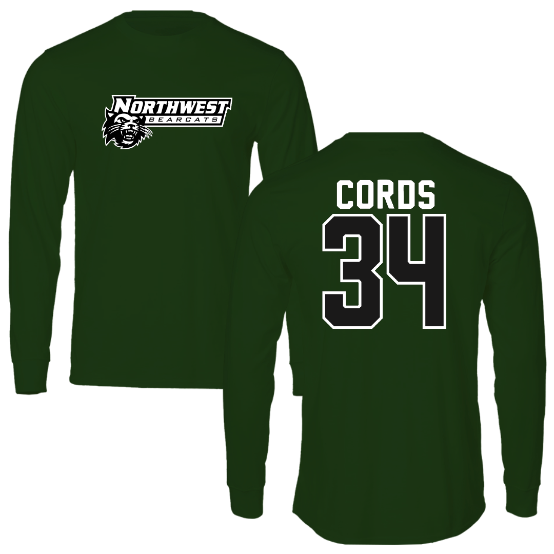 Northwest Missouri State University Softball Forest Green Performance Long Sleeve - #34 Kaylee Cords