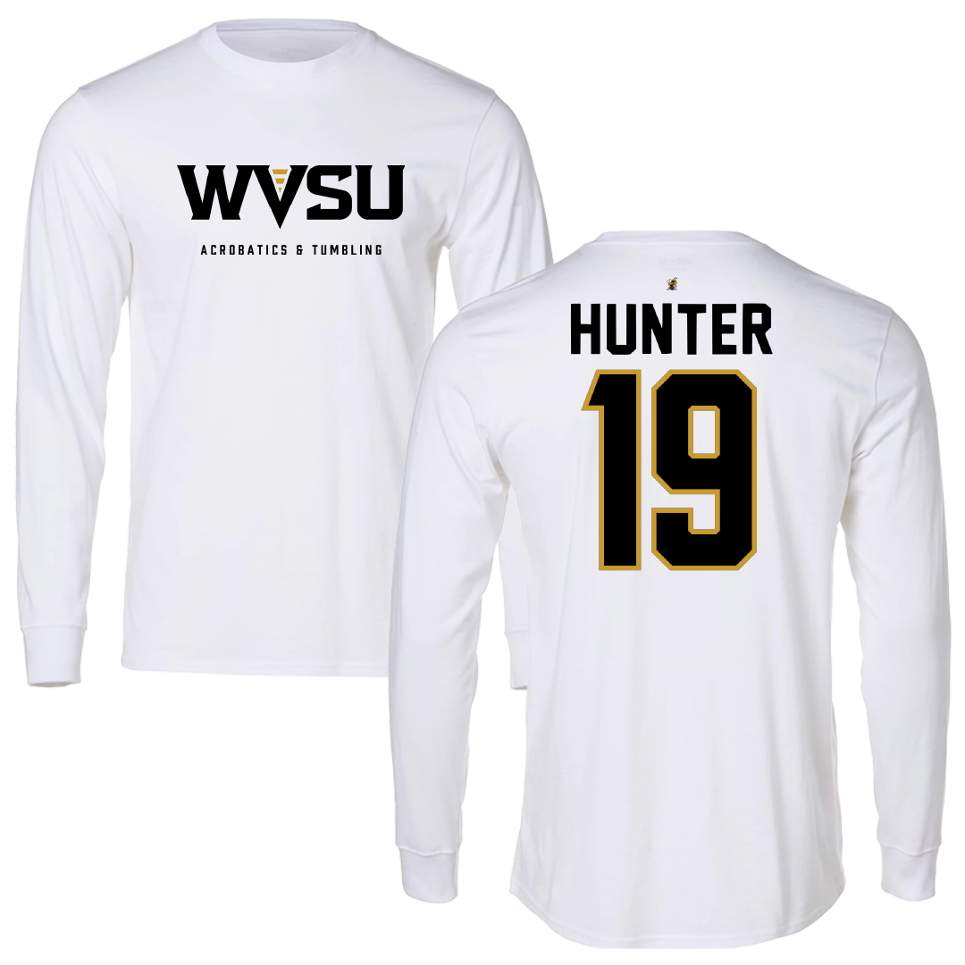 West Virginia State University Acrobatics & Tumbling White Long Sleeve - #19 Brylee Hunter