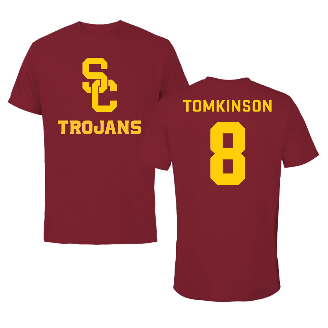 University of Southern California Volleyball Cardinal Interlock Performance Tee - #8 Parker Tomkinson