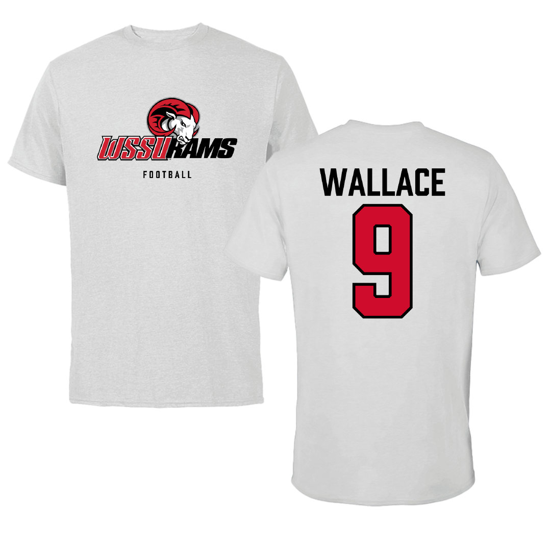 Winston-Salem State University Football Light Gray Tee - #9 Myles Wallace
