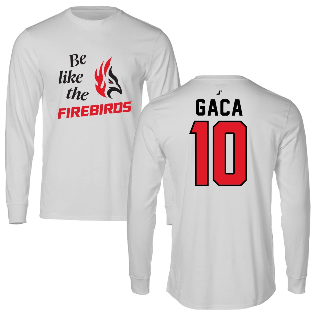 Carthage College Baseball Light Gray Be Like Us Long Sleeve - #10 AJ Gaca