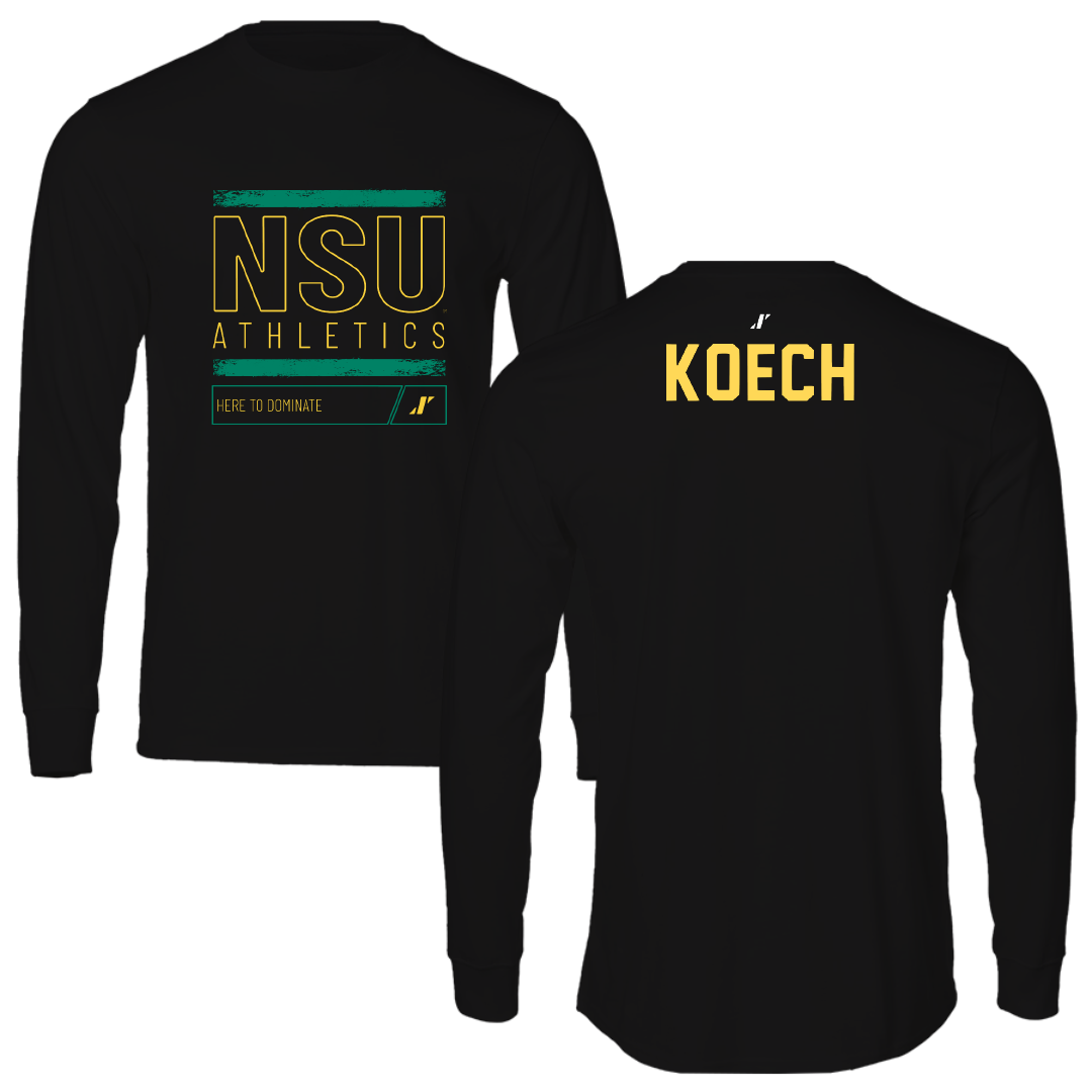 Norfolk State University TF and XC Black Dominate Long Sleeve - Basil Koech