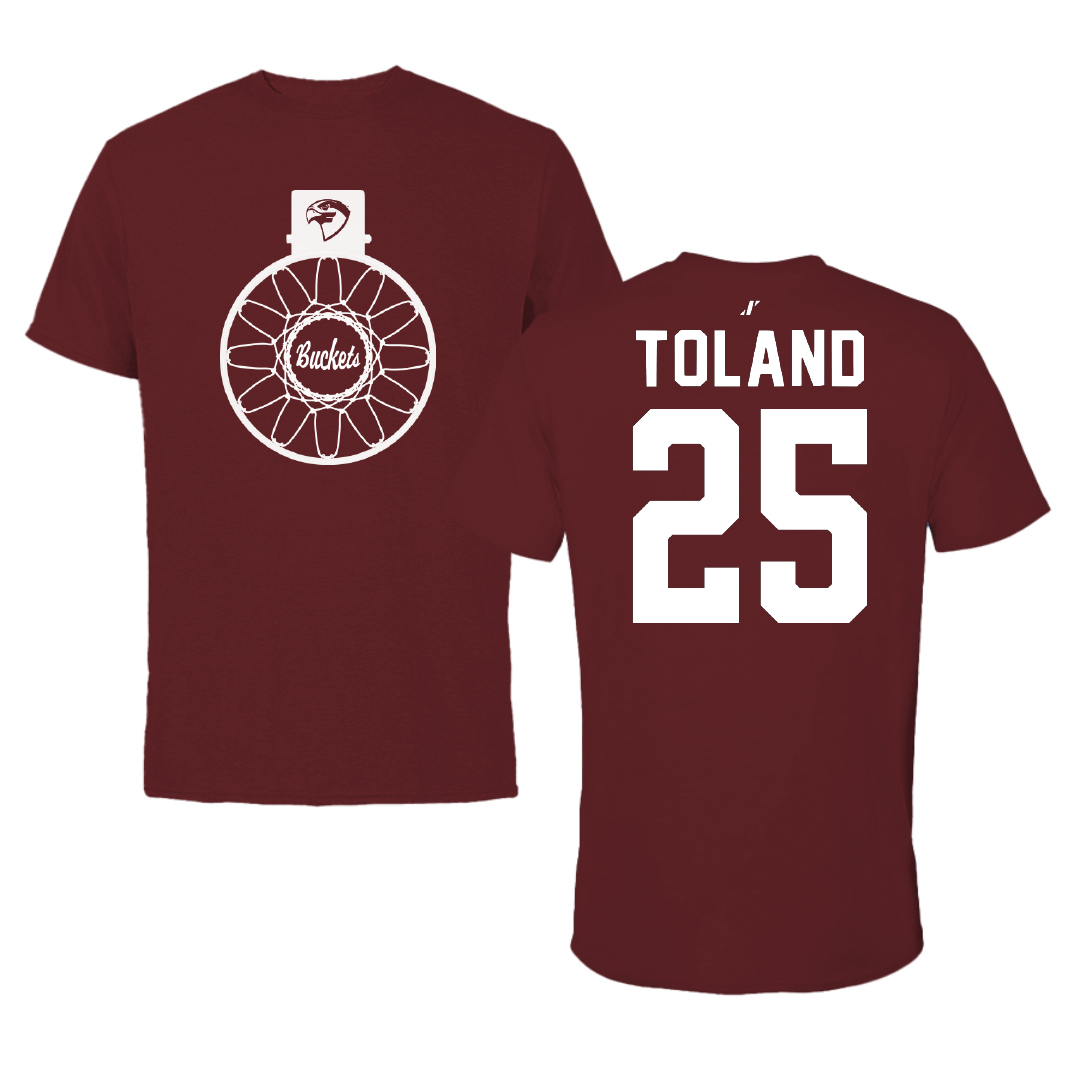Fairmont State University Basketball Maroon Buckets Tee - #25 Olivia Toland