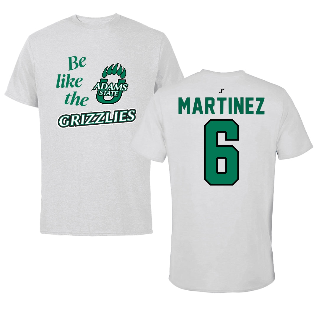 Adams State University Baseball Light Gray Be Like Us Tee - #6 Gunner Martinez