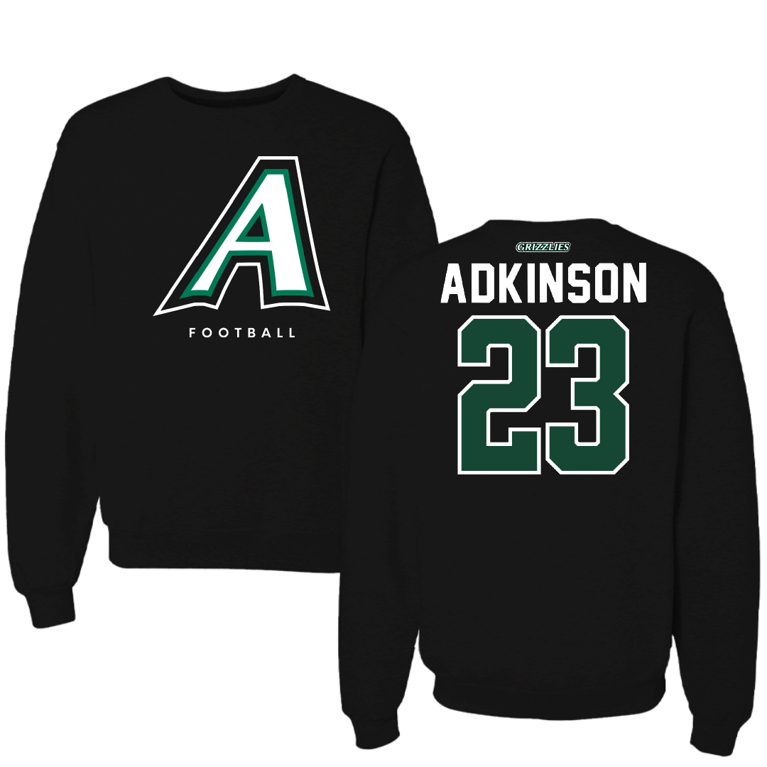 Adams State University Football Black Crewneck - #23 Jason Adkinson