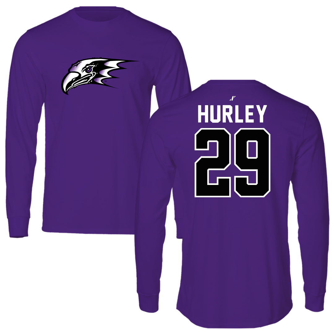 Niagara University Baseball Purple Long Sleeve - #29 CJ Hurley