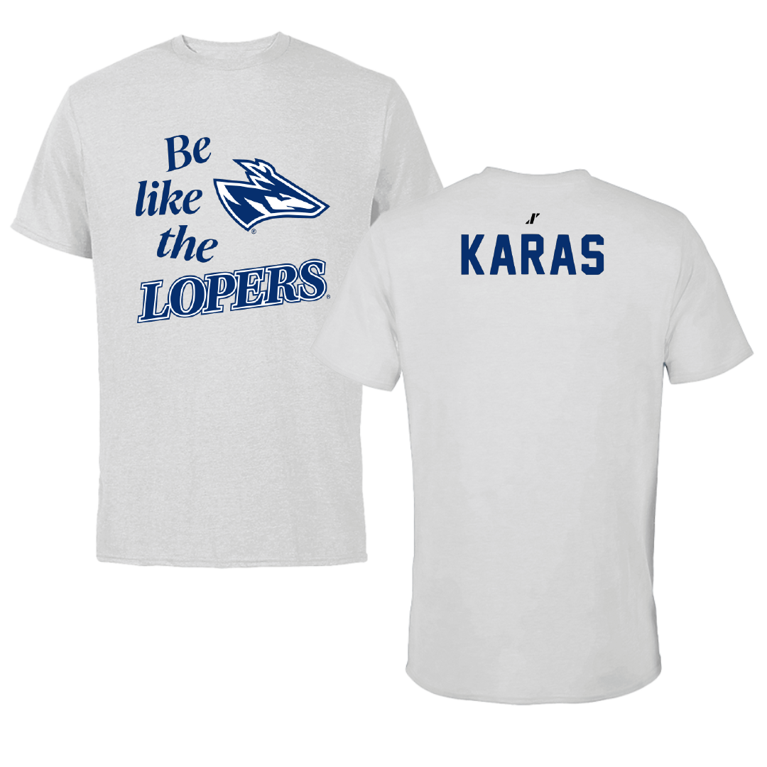 University of Nebraska at Kearney TF and XC Light Gray Be Like Us Performance Tee - Quin Karas