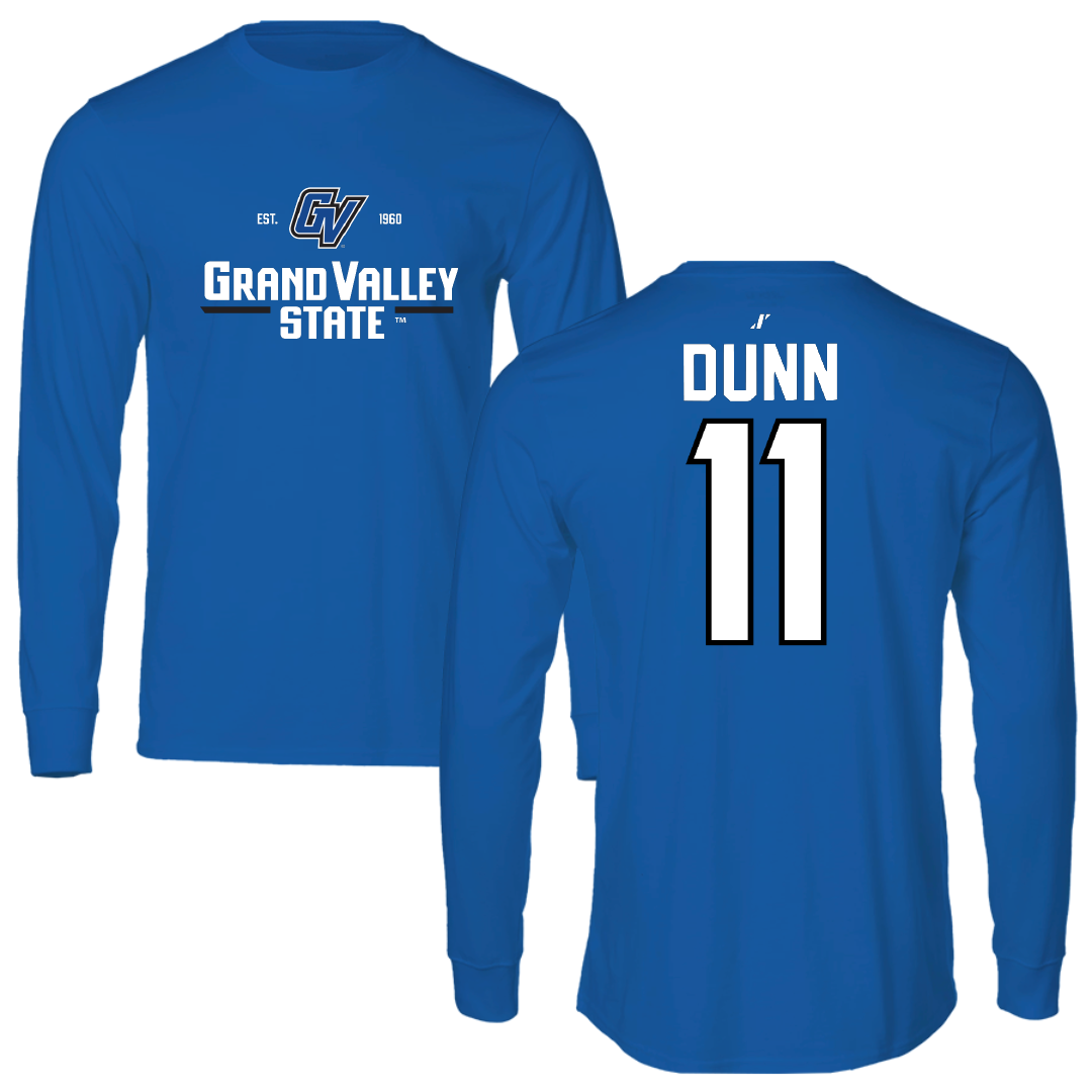 Grand Valley State University Basketball Blue General Long Sleeve - #11 William Dunn