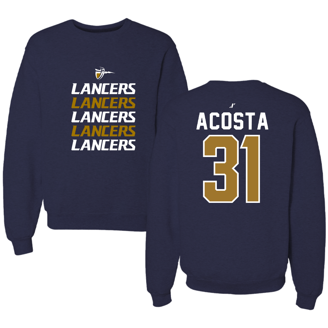 California Baptist University STUNT Navy General Crewneck - #31 Amanda Acosta