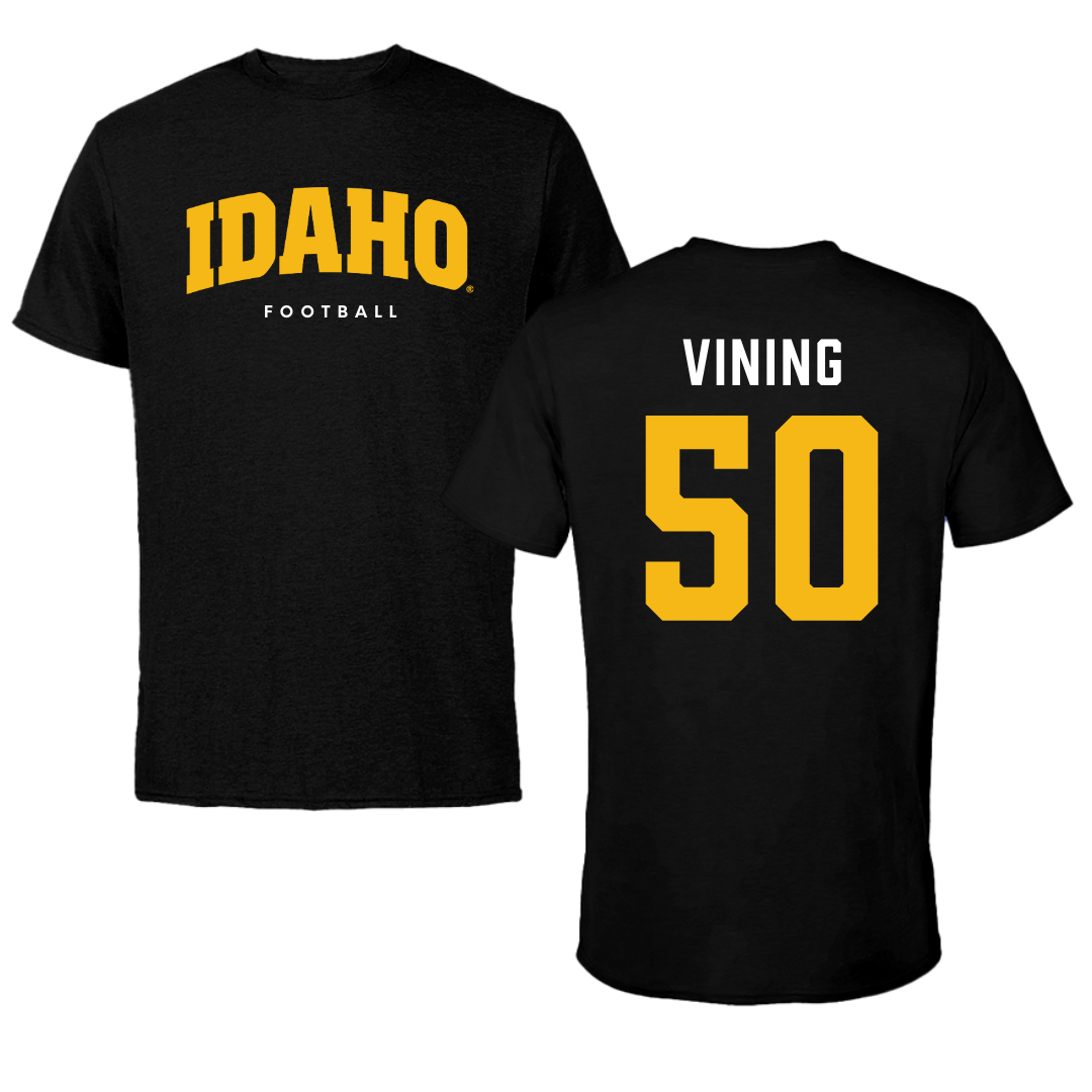 University of Idaho Football Black Idaho Performance Tee - #50 Layton Vining