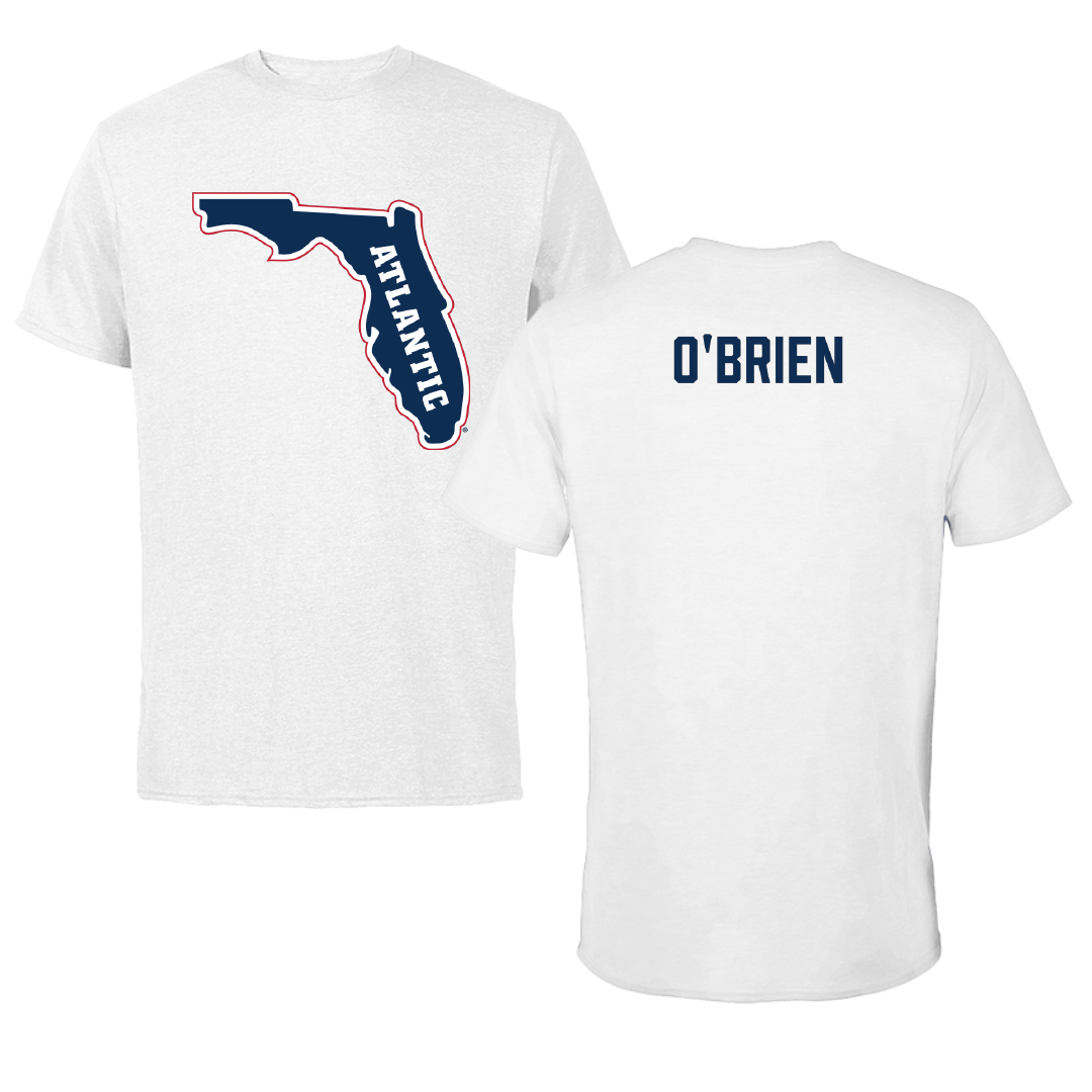 Florida Atlantic University TF and XC White Performance Tee - Jordan O'Brien