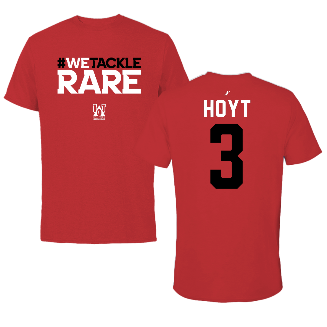 Davidson College Football Red Uplifting Athletes Tee - #3 Ivan Hoyt