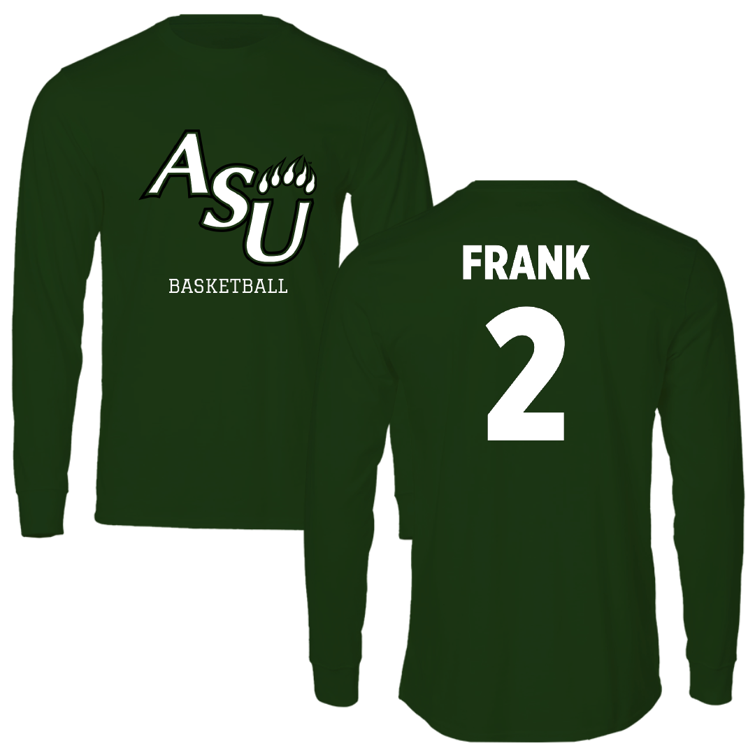 Adams State University Basketball Forest Green Block Performance Long Sleeve - #2 Harrison Frank